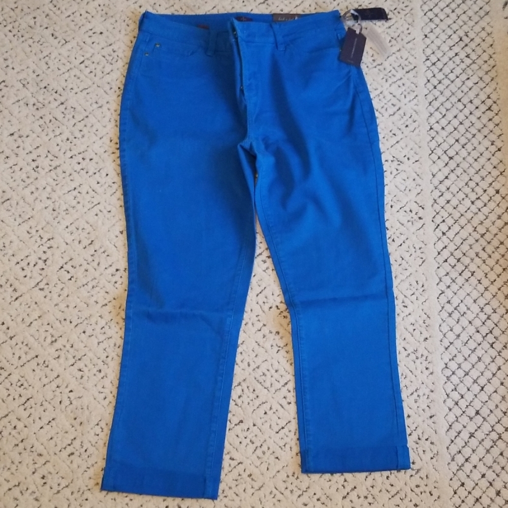 NYDJ OLYMPIA BLUE BOYFRIEND JEANS 16 NWT